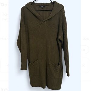 Lulu's Olive Green Hooded Sweatshirt